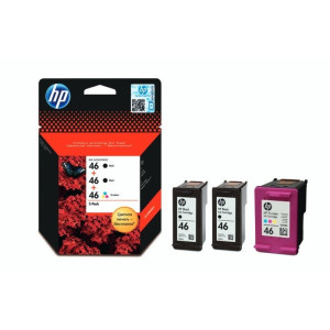 HP 46 2x BK + Color (cyan,...