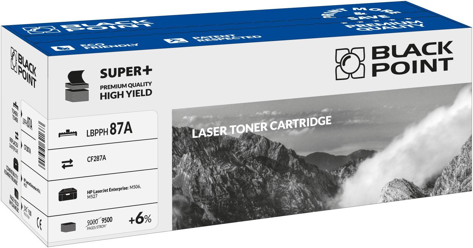Toner zamienny Black Point LBPPH87A dla HP CF287A czarny na 9500 stron Toner zamienny Black Point LBPPH87A dla HP CF287A czarny na 9500 stron