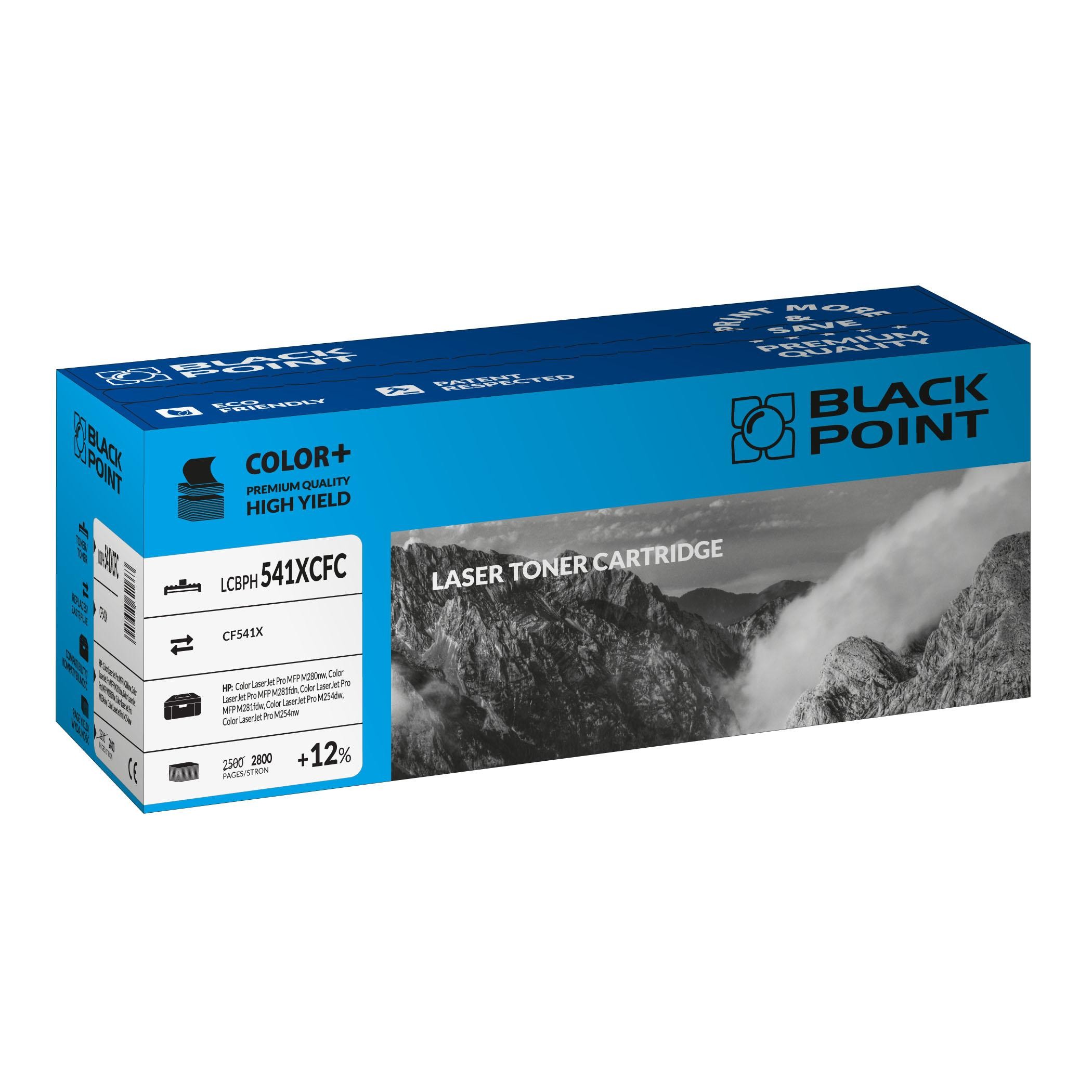 Toner zamienny Black Point dla LCBPH541XCFC HP CF541X niebieski na 2800 stron Toner zamienny Black Point dla LCBPH541XCFC HP CF541X niebieski na 2800 stron