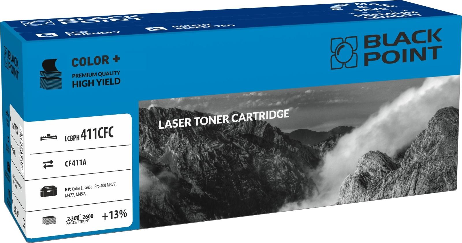 Toner zamienny Black Point LCBPH411ACFC dla HP CF411A niebieski na 2600 stron