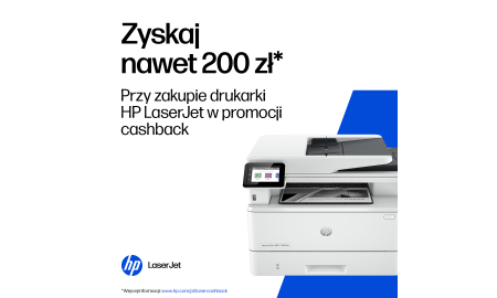 Promocja Cashback - Odbierz do 200 zł przy zakupie drukarki HP Laser Jet