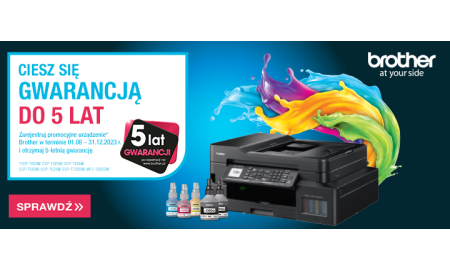 5 letnia gwarancja do urządzeń Brother