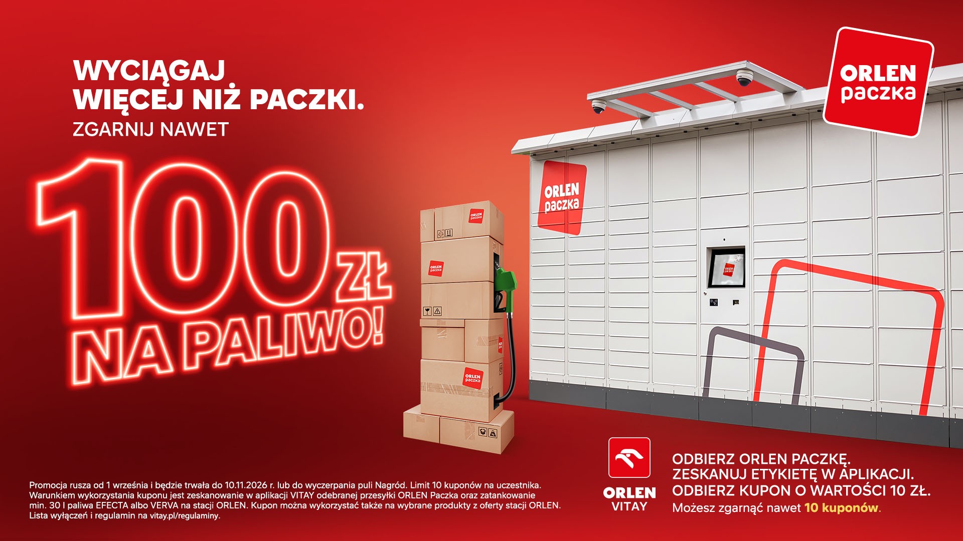 Zamów w  Drukmistrz.pl, wybierz ORLEN Paczkę i odbierz 10 zł na paliwo. Możesz zgarnąć nawet do 100 zł!